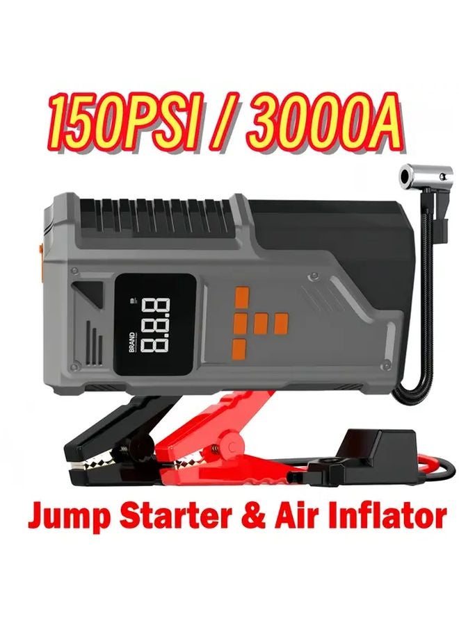Advanced Intelligent Inflator 9 In 1 Car Battery Starter Kit With Air Compressor And Jump Starter - Image 1